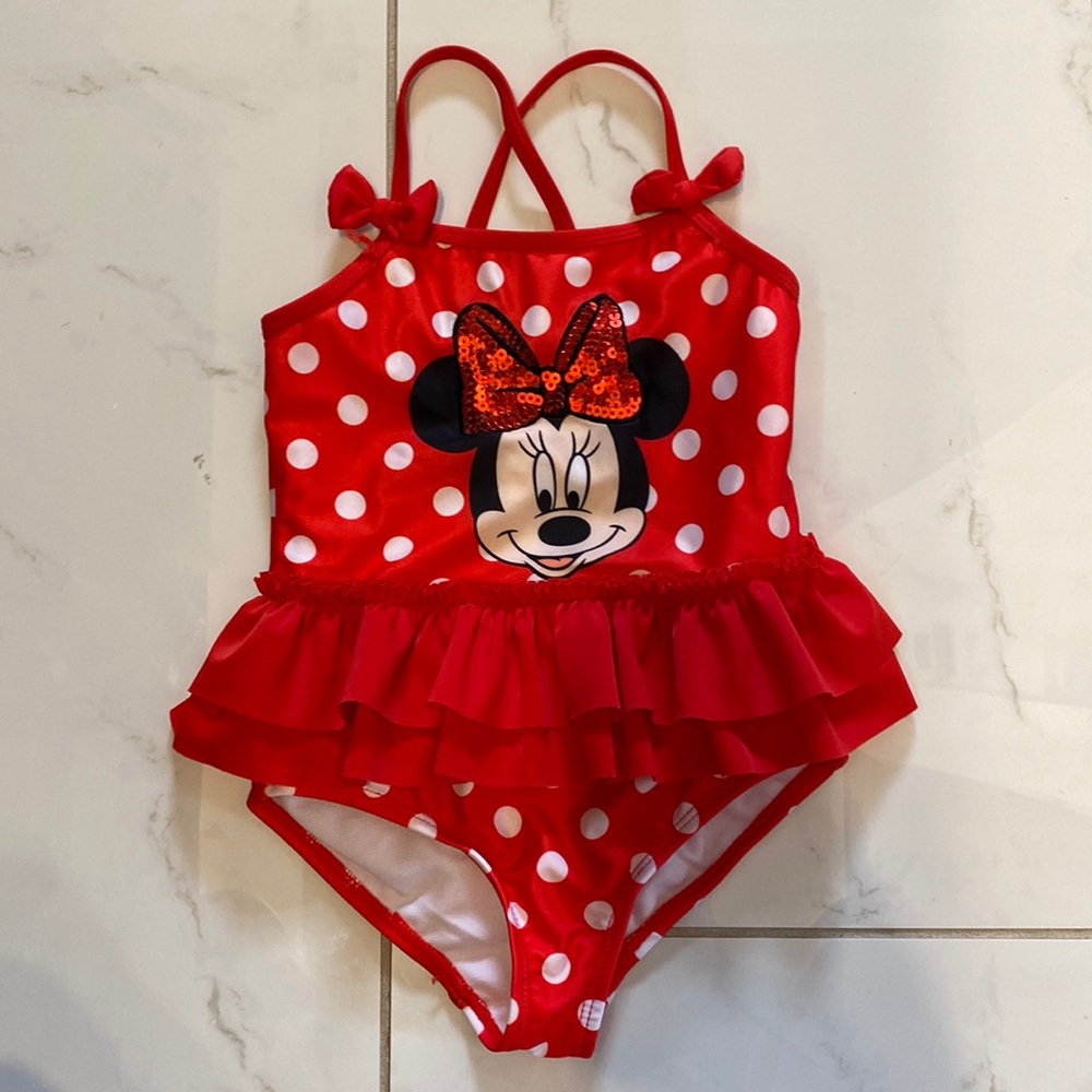 Minnie Mouse swimsuit and cover up